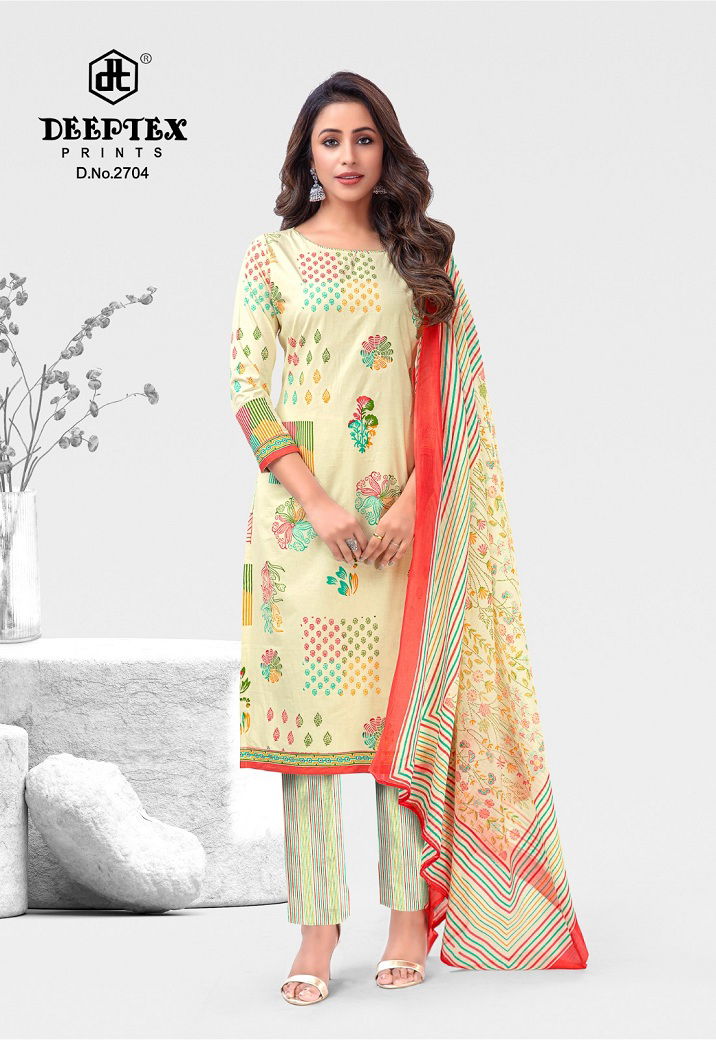Deeptex Chief Guest Vol 27 Wholesale Printed Cotton Dress Material
